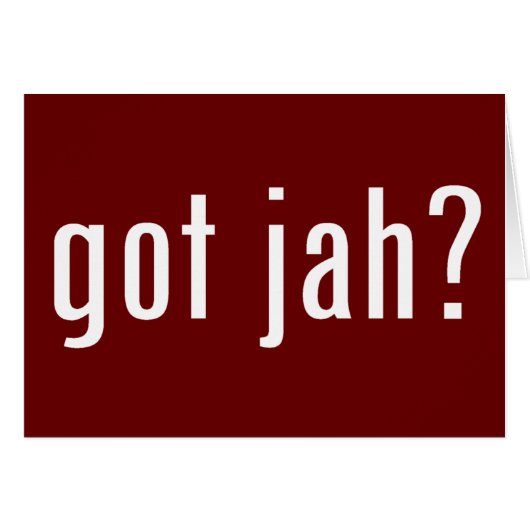 got jah? cards (Front Horizontal)