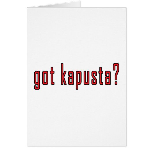 got kapusta? cards (Front)