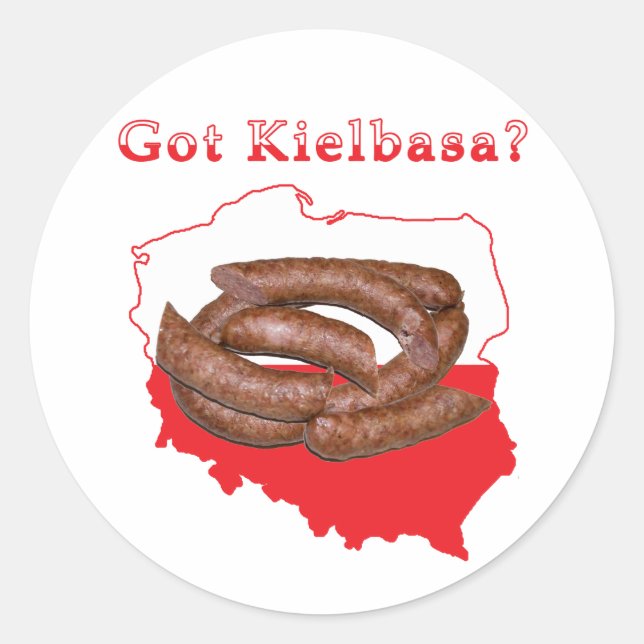 Got Kielbasa Polish Map Classic Round Sticker (Front)