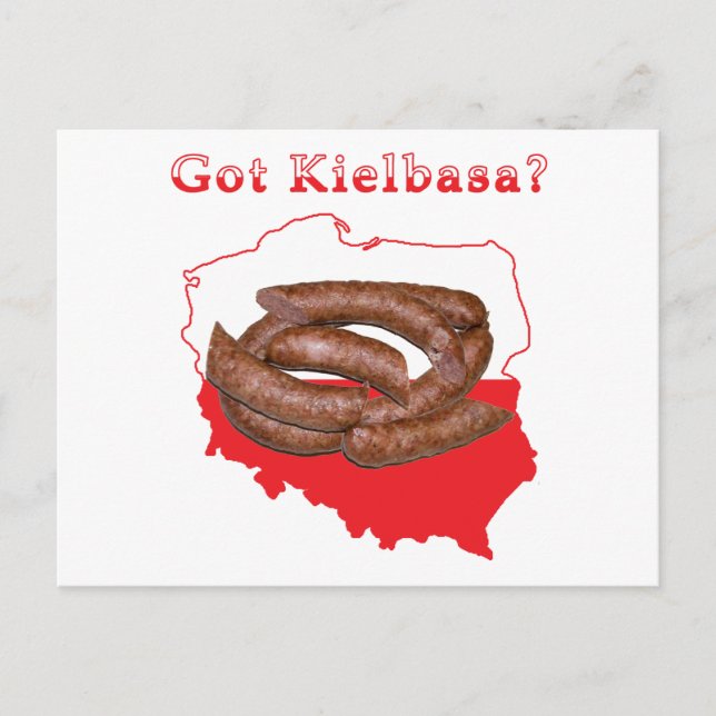 Got Kielbasa Polish Map Postcard (Front)