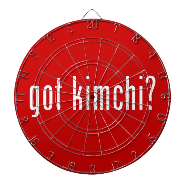 got kimchi? dartboard with darts (Front)