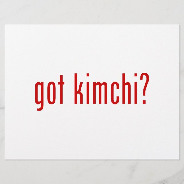 got kimchi? flyer (Front)
