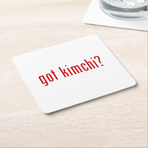 got kimchi? square paper coaster