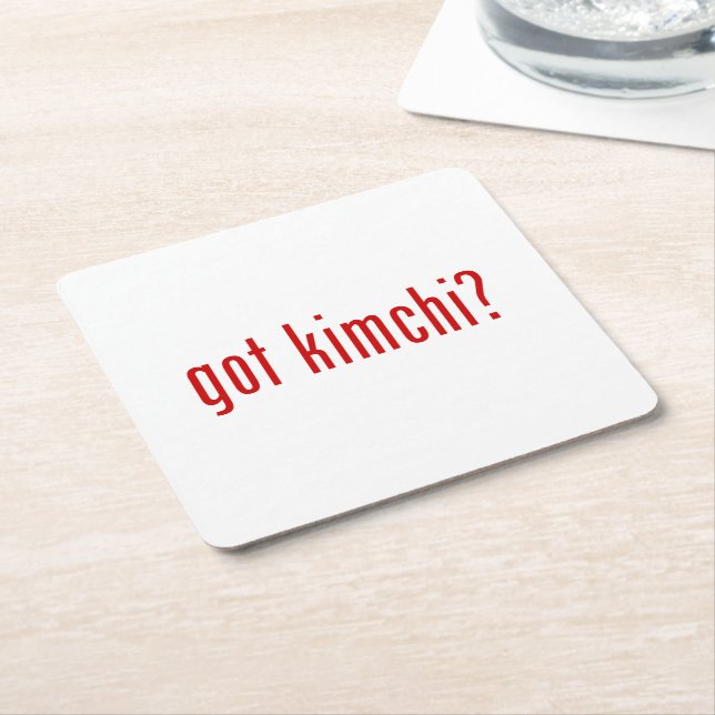 got kimchi? square paper coaster (Angled)