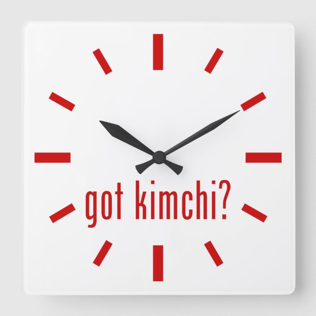 got kimchi? square wall clock (Front)