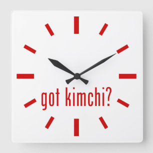 got kimchi? square wall clock