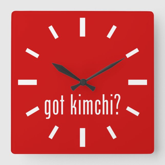 got kimchi? square wall clock (Front)