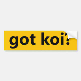 got koi? bumper sticker