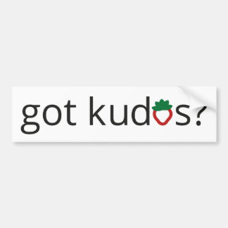 Got Kudos? Bumper Sticker