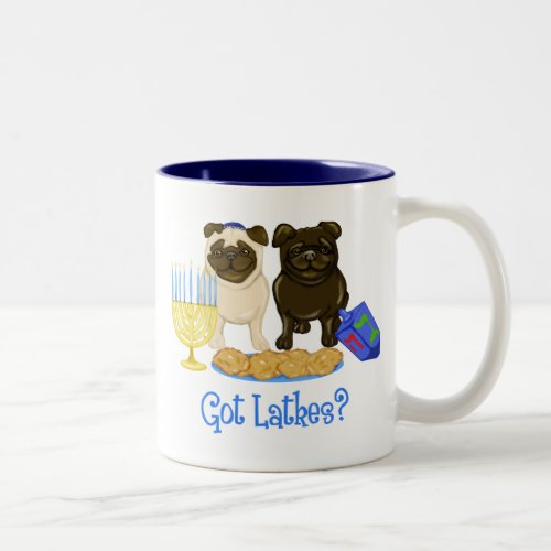 Got Latkes Hanukkah Pug Mugs