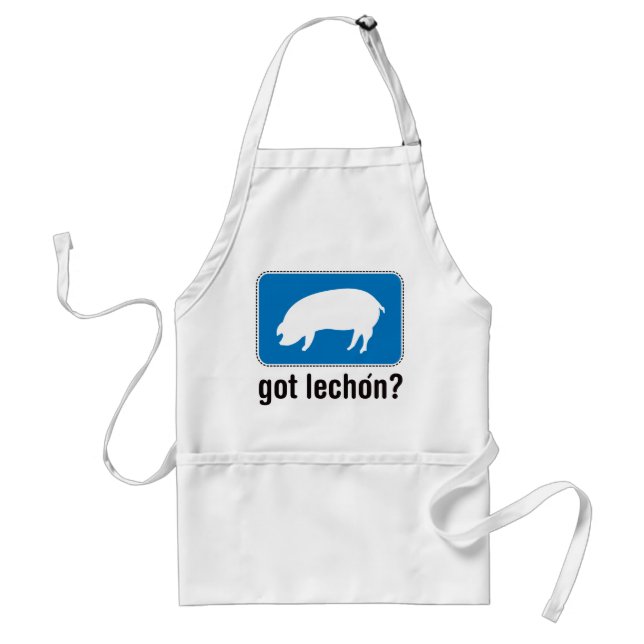 Got Lechon - Blue Adult Apron (Front)