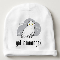 got lemmings? with Snowy Owl Infant Cotton Rib Beanie Hat