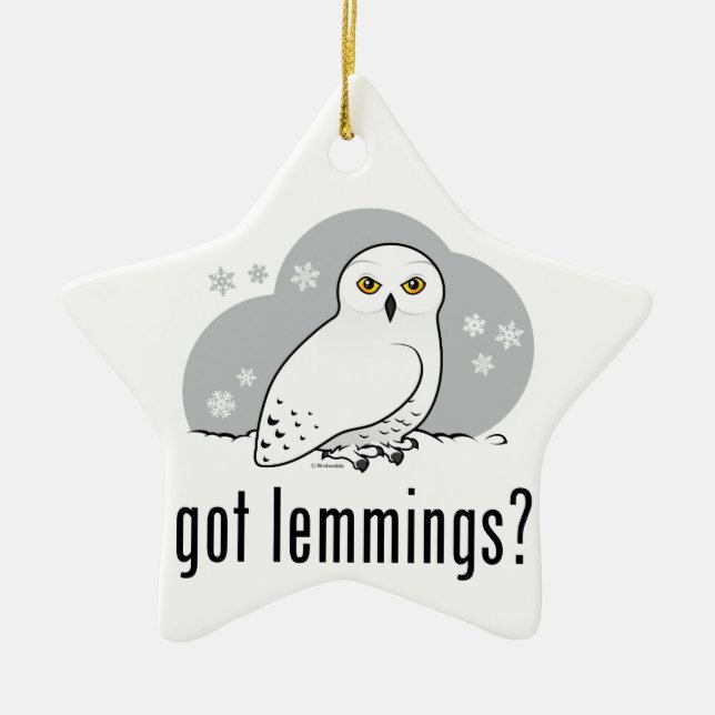 got lemmings? ceramic ornament (Front)
