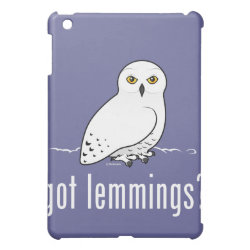 got lemmings? with Snowy Owl Case Savvy iPad Mini Finish Case