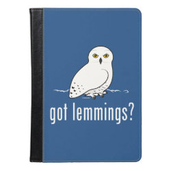 got lemmings? with Snowy Owl iPad Air Folio Case by Ivoke