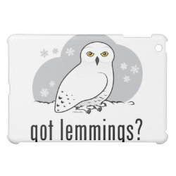 got lemmings? with Snowy Owl Case Savvy iPad Mini Finish Case