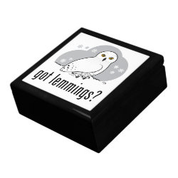 got lemmings? with Snowy Owl Large 7.125