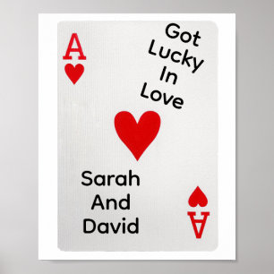Got lucky in love  - personalize poster