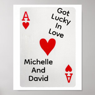 Got lucky in love - personalize poster