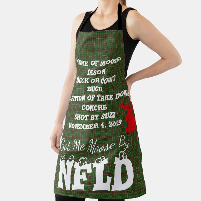 Got Me Moose By Newfoundland custom cute apron (Insitu)