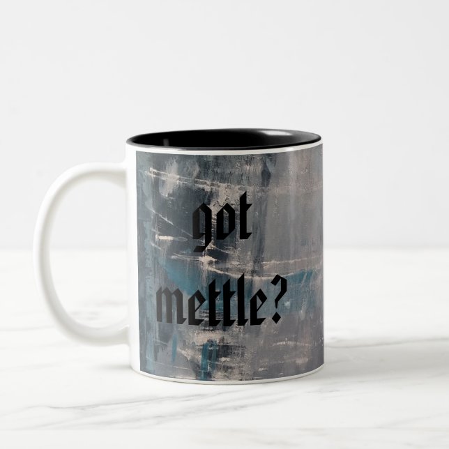 "got mettle?" classic size two-tone  coffee mug (Left)