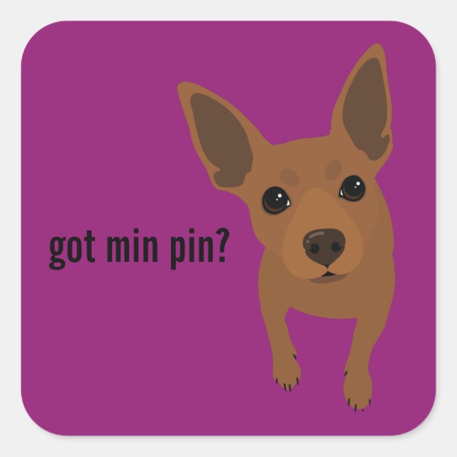 Got Min Pin? Miniature Pinscher (Red) Sticker (Front)