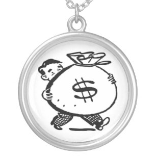 GOT MONEY ? SILVER PLATED NECKLACE