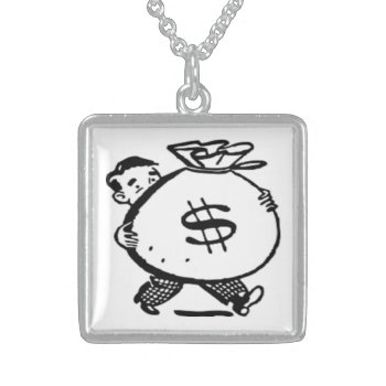 Got Money ? Sterling Silver Necklace by Awesoma at Zazzle