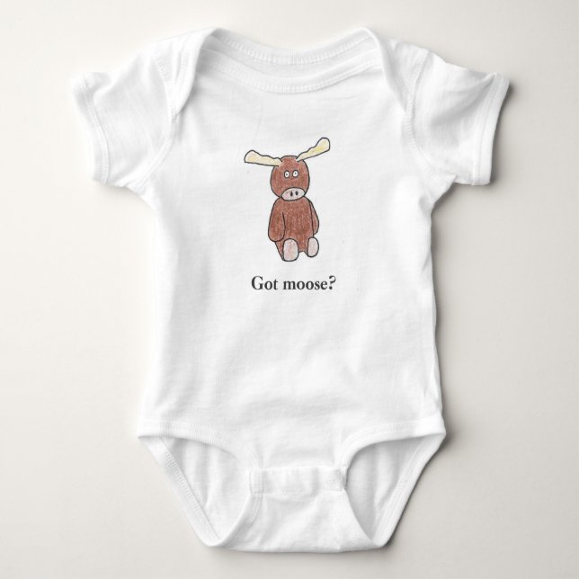 Got Moose Baby One-Piece Baby Bodysuit (Front)