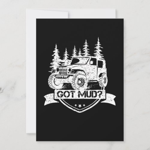 Got Mud Dirt Hill Off Racing Sports Road Gift Invitation