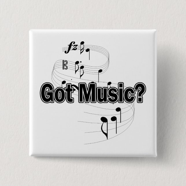 Got Music (Notes) Button (Front)