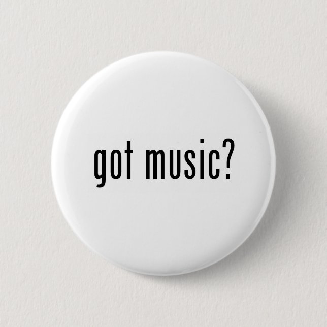 got music? pinback button (Front)