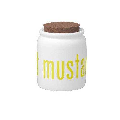 got mustard candy jar