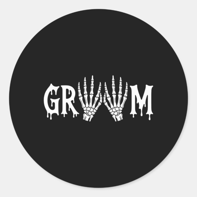 Got One Bride Groom Wedding Engaged Funny Couple Classic Round Sticker (Front)