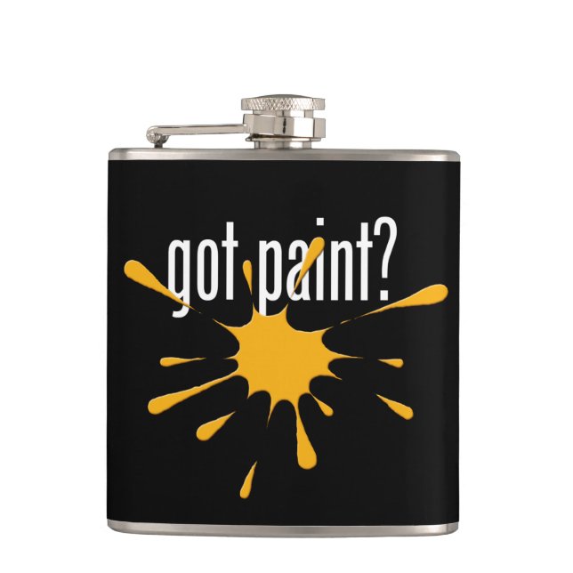 got paint? (Paintball) Flask (Front)