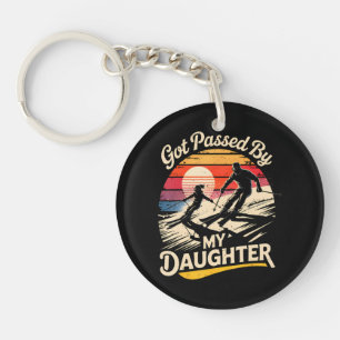 Got Passed By My Daughter Funny Skiing Ski Lover Keychain