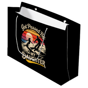 Got Passed By My Daughter Funny Skiing Ski Lover Large Gift Bag
