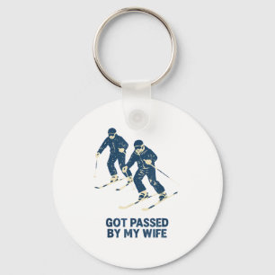 Got passed by my wife family ski trip dad humor keychain