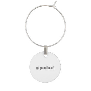 got peanut butter wine glass charm