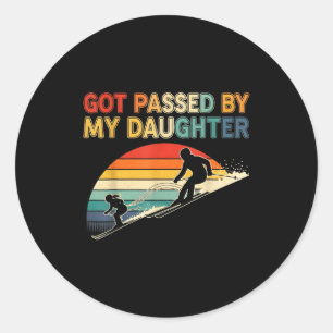 Got Ped By My Daughter Funny Ski  Classic Round Sticker