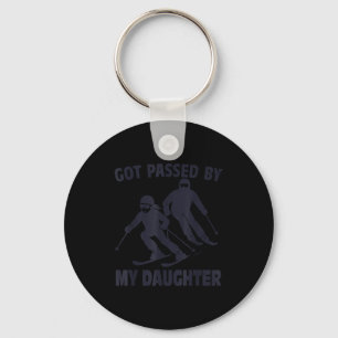 Got Ped By My Daughter Funny Skiing Keychain