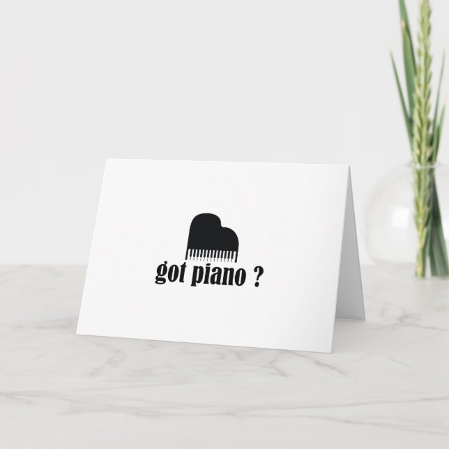 Got Piano Funny Piano Keys Gift Holiday Card (Front)