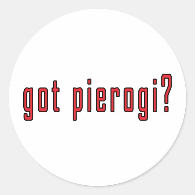 got pierogi? classic round sticker (Front)