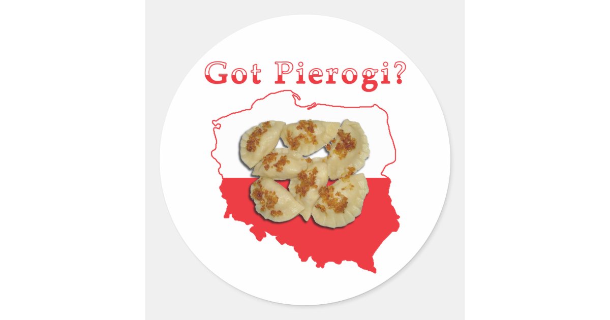 Got Pierogi Polish Map Classic Round Sticker | Zazzle