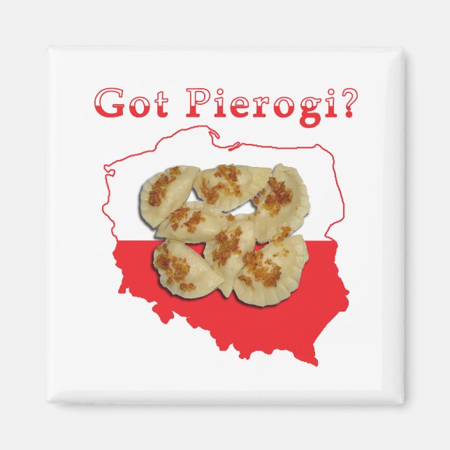 Got Pierogi Polish Map Magnet (Front)
