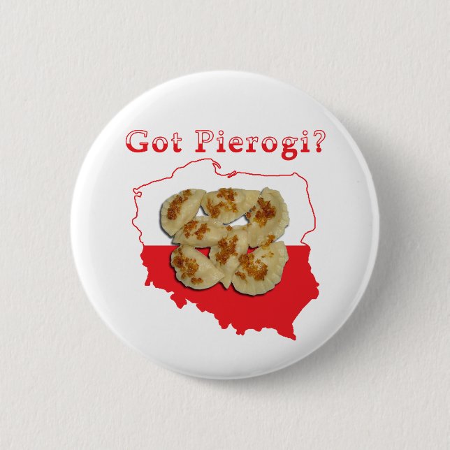 Got Pierogi Polish Map Pinback Button (Front)