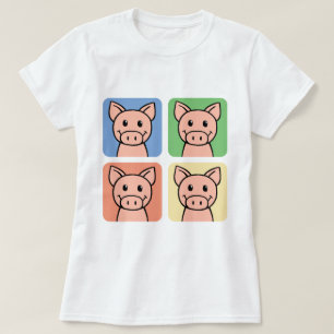 Got Pigs? Cartoon Clip Art Laughing Piggie Piggy T-Shirt
