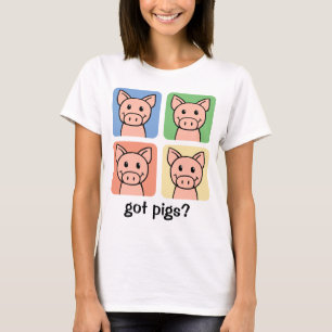 Got Pigs? Cartoon Clip Art Laughing Piggie Piggy T-Shirt