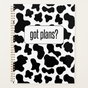 Got Plans? Cow Print Planner