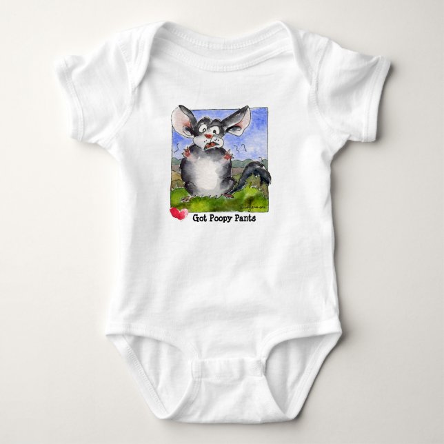 Got Poopy Pants Cartoon Funny Baby Baby Bodysuit (Front)